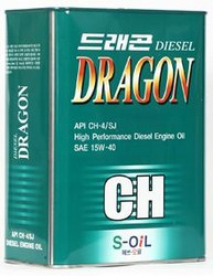 ������ �������� ����� Dragon DIESEL CH-4 15W-40", 4� ����������������� DCH15W4004 � �������