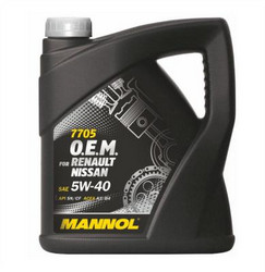 ������ �������� ����� Mannol O.E.M. for Renault Nissan 5W-40 ������������� 4036021401515 � �������
